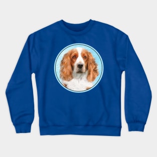 Welsh Springer Spaniel Painting - Original Dog Art Crewneck Sweatshirt